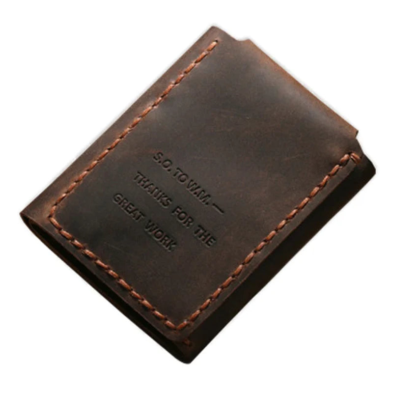 GENUINE COW LEATHER HANDMADE MEN'S WALLET