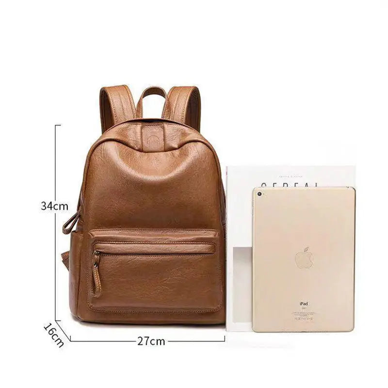 Premium Leather Backpack Girl School Shoulder Bag Backpack