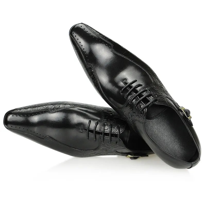 High-End Luxury Handmade Cow Leather Shoes Men'S Business Formal Casual British Carved Oxford Style