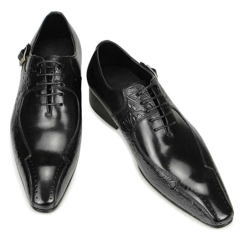 High-End Luxury Handmade Cow Leather Shoes Men'S Business Formal Casual British Carved Oxford Style