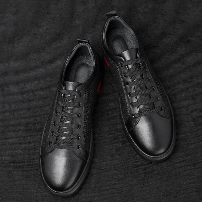 Italian Style Genuine Cow Leather Men'S Shoes New Lace up Design