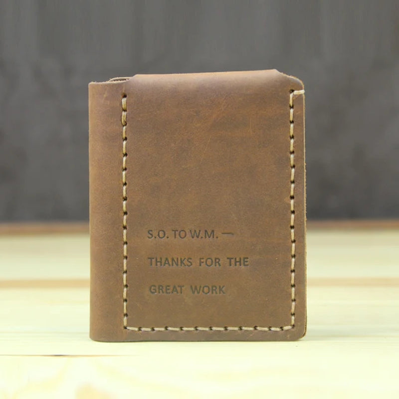 GENUINE COW LEATHER HANDMADE MEN'S WALLET