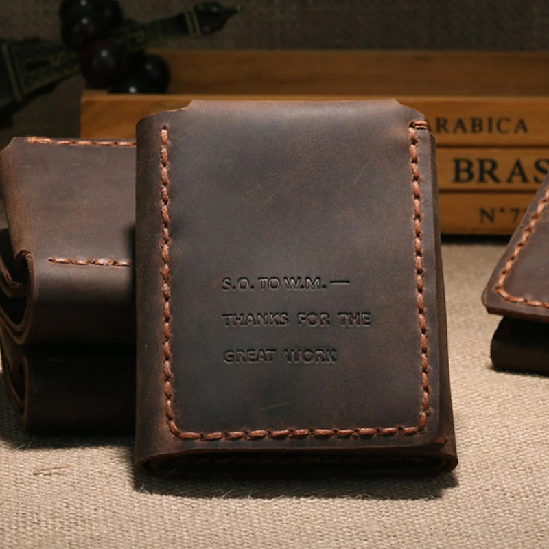 GENUINE COW LEATHER HANDMADE MEN'S WALLET