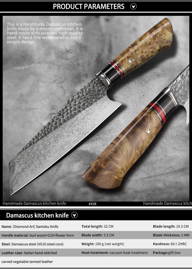 Damascus Steel Japanese Style Handmade Chef Knife/Kitchen Knife