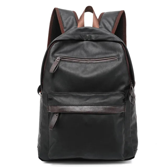 Premium Oil Wax Leather Backpack Casual Bags & Travel Backpacks for Men Western College Style Leather School Backpack