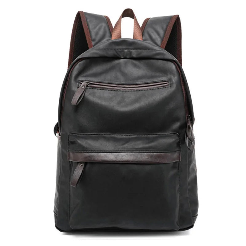 Premium Oil Wax Leather Backpack Casual Bags & Travel Backpacks for Men Western College Style Leather School Backpack