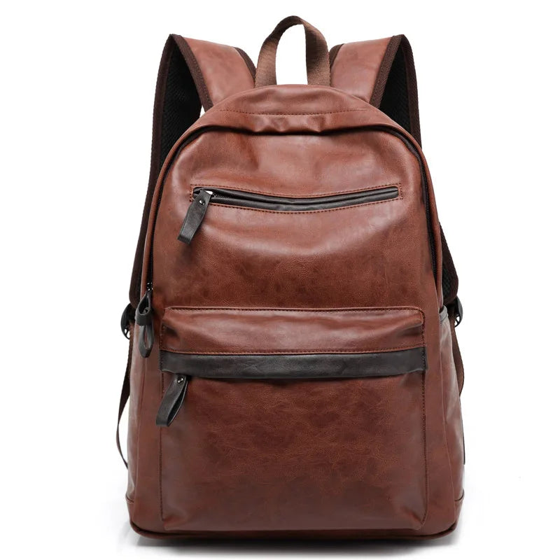 Premium Oil Wax Leather Backpack Casual Bags & Travel Backpacks for Men Western College Style Leather School Backpack