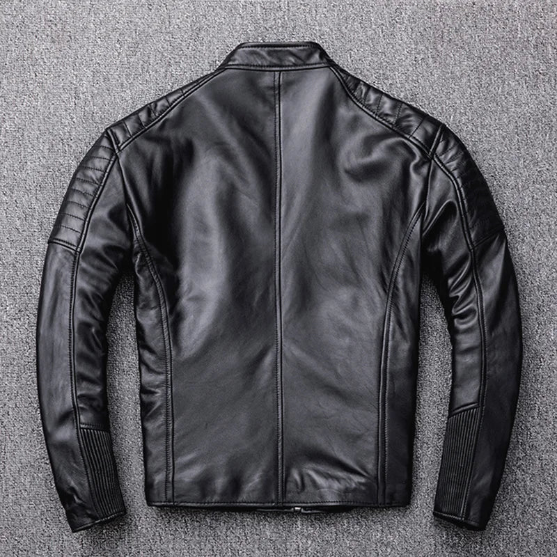 Genuine Sheep Soft Leather Premium Quality Biker Jacket for Men