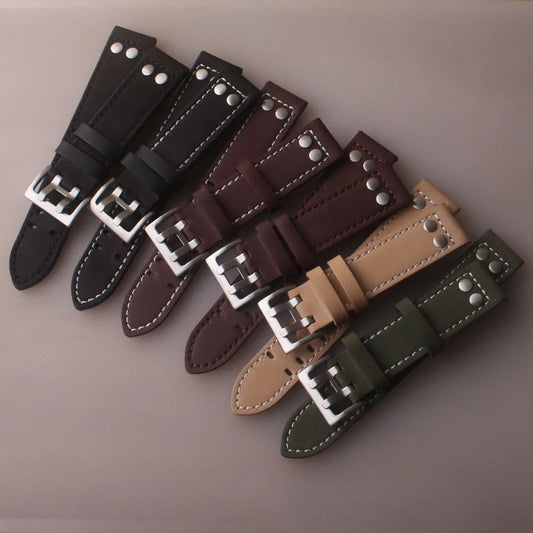 Cow Leather Watch Strap Watchbands High Quality 20mm 22mm