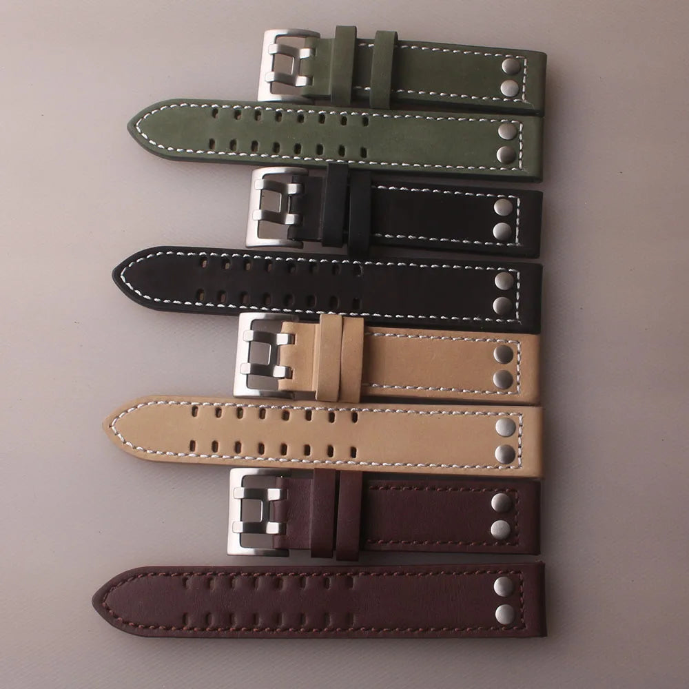 Cow Leather Watch Strap Watchbands High Quality 20mm 22mm