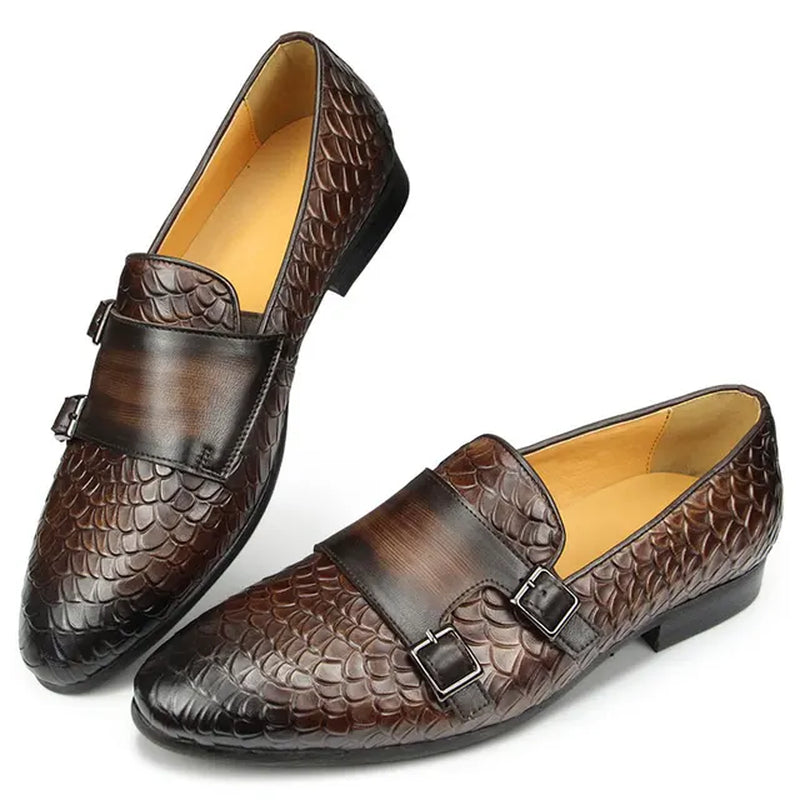 Cow Leather British Style Slip-On All-Match Trend Wedding Business Shoes for Men