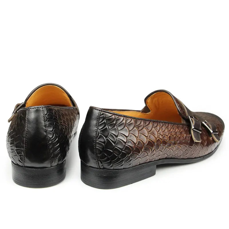 Cow Leather British Style Slip-On All-Match Trend Wedding Business Shoes for Men