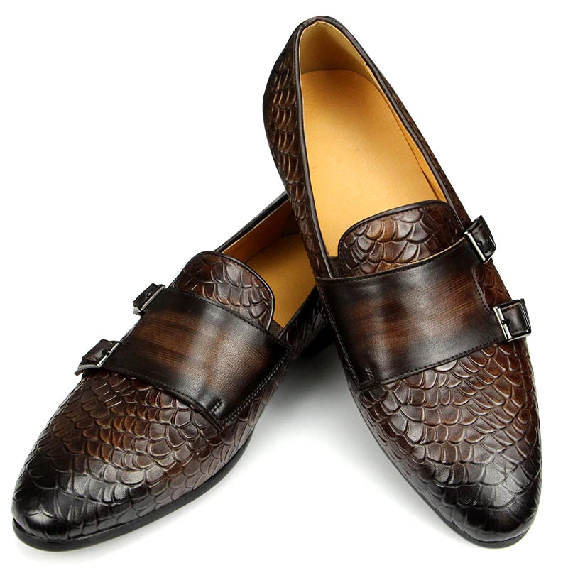 Cow Leather British Style Slip-On All-Match Trend Wedding Business Shoes for Men